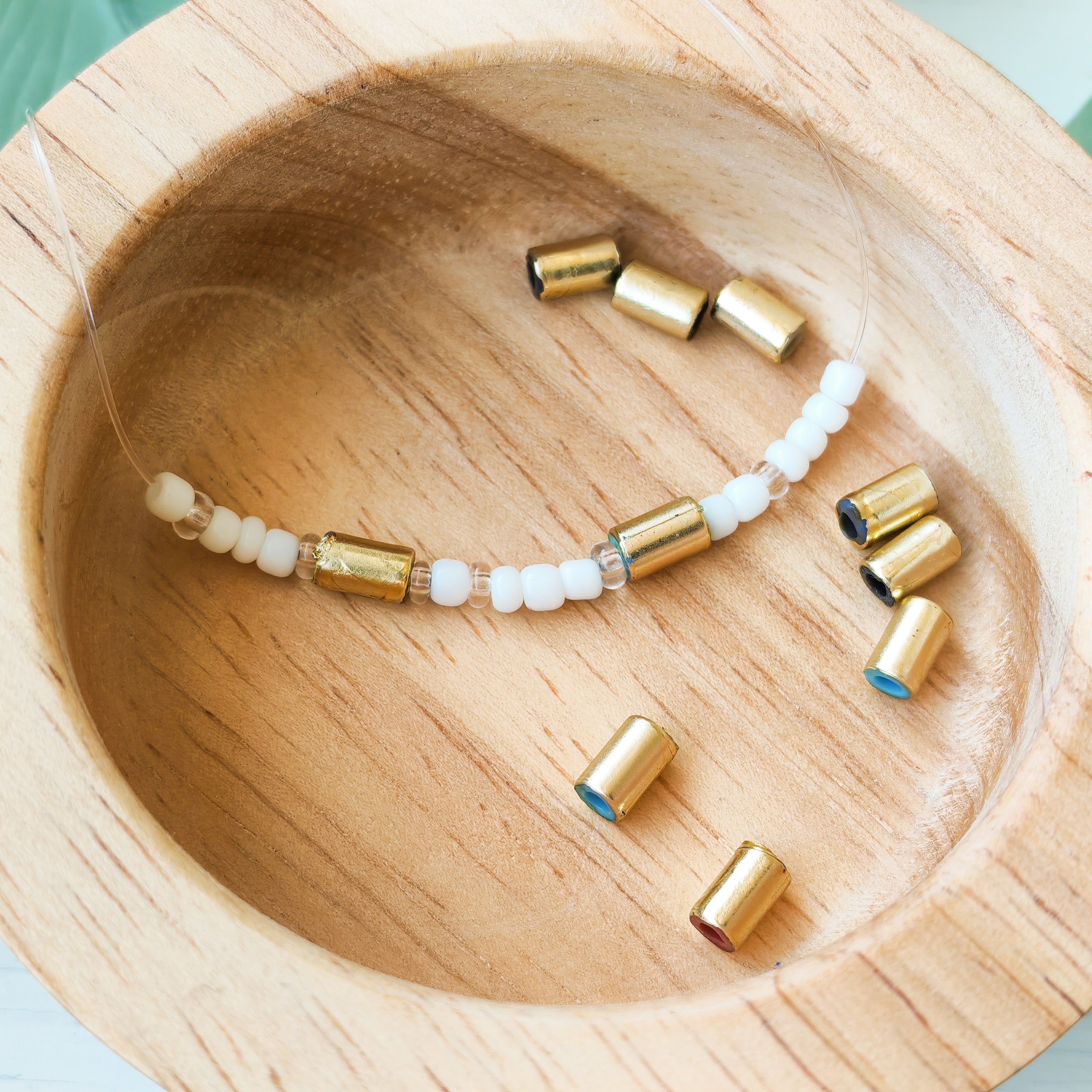 Gold Tubes - Extra Beads