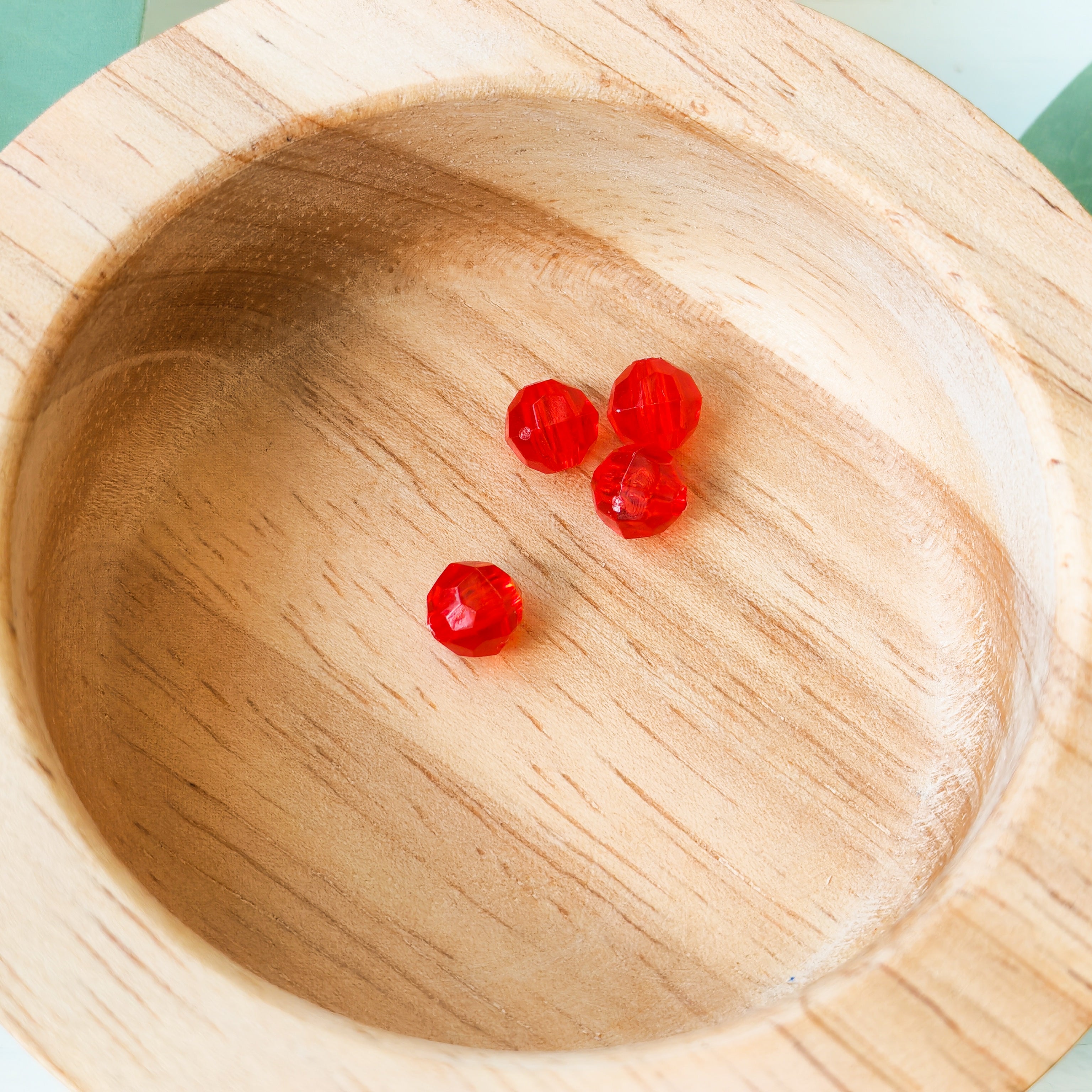 Red Faceted - Extra Beads