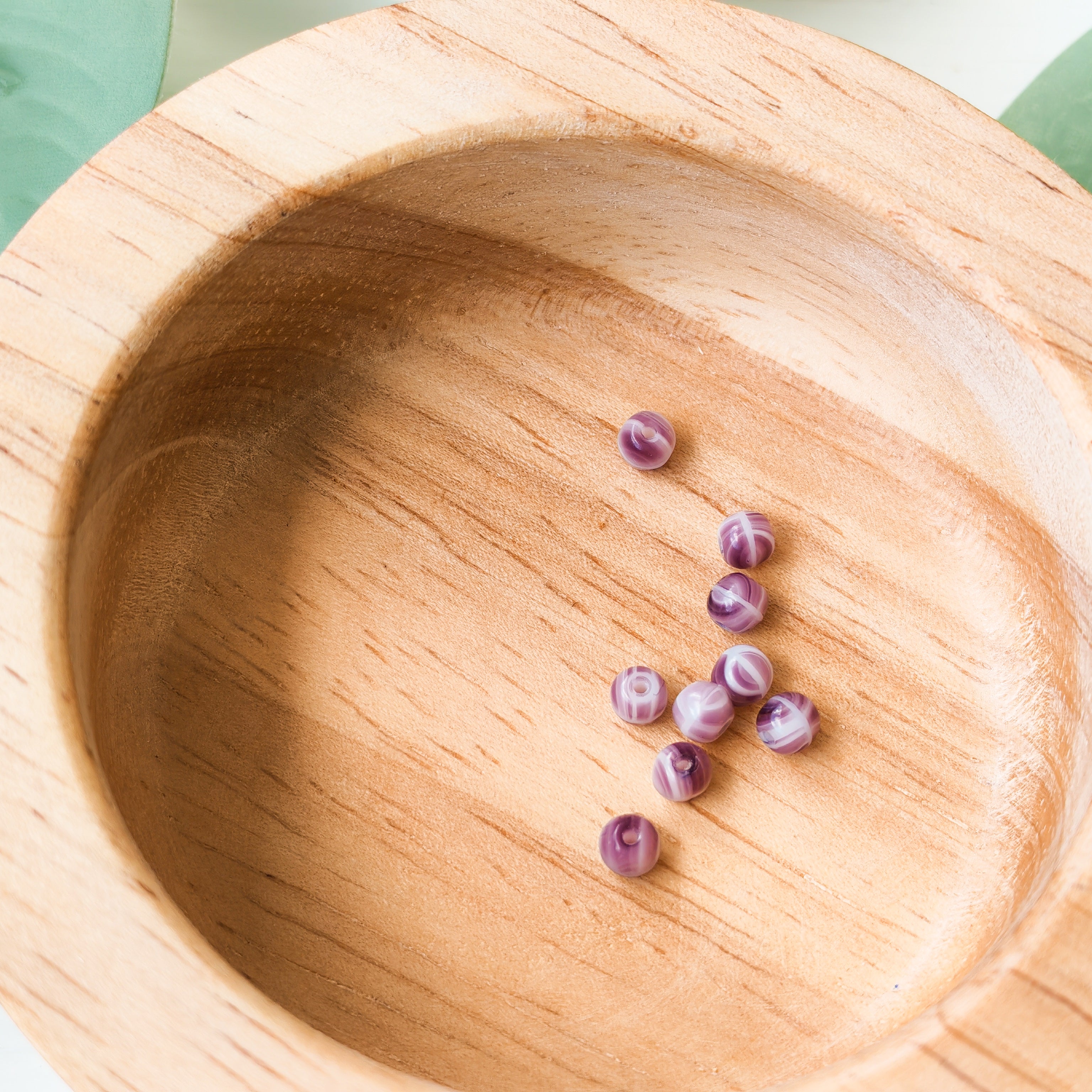 Purple & White Mosaic - Extra Beads