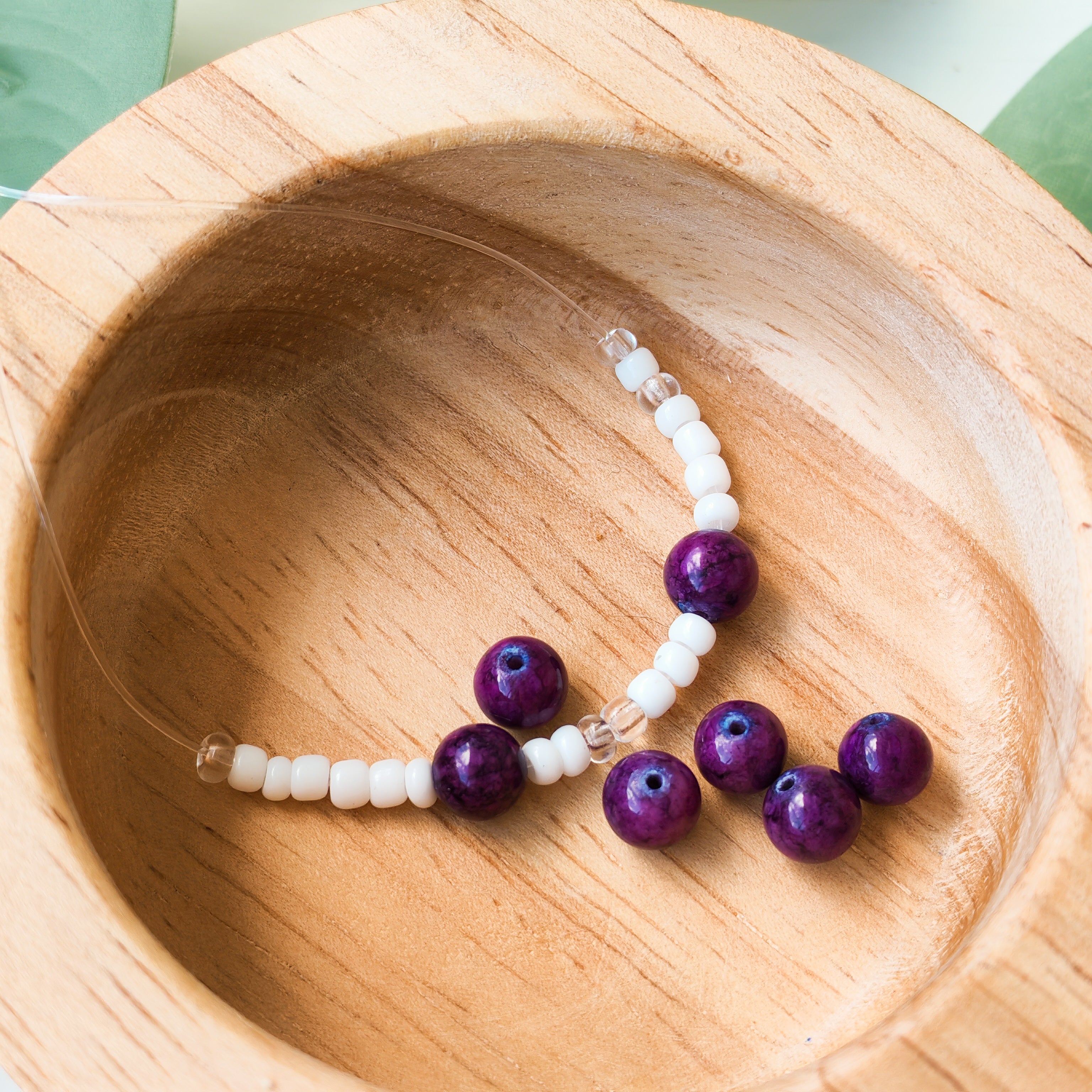 Purple Mosaic - Extra Beads